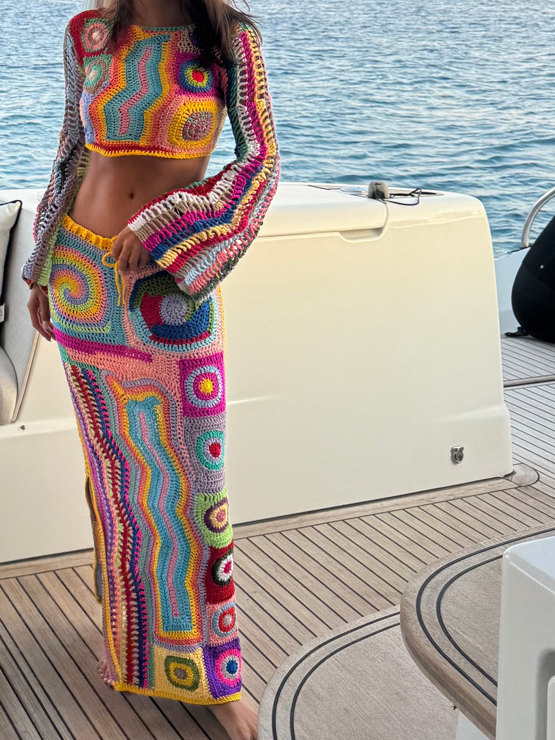 Colorful crochet set