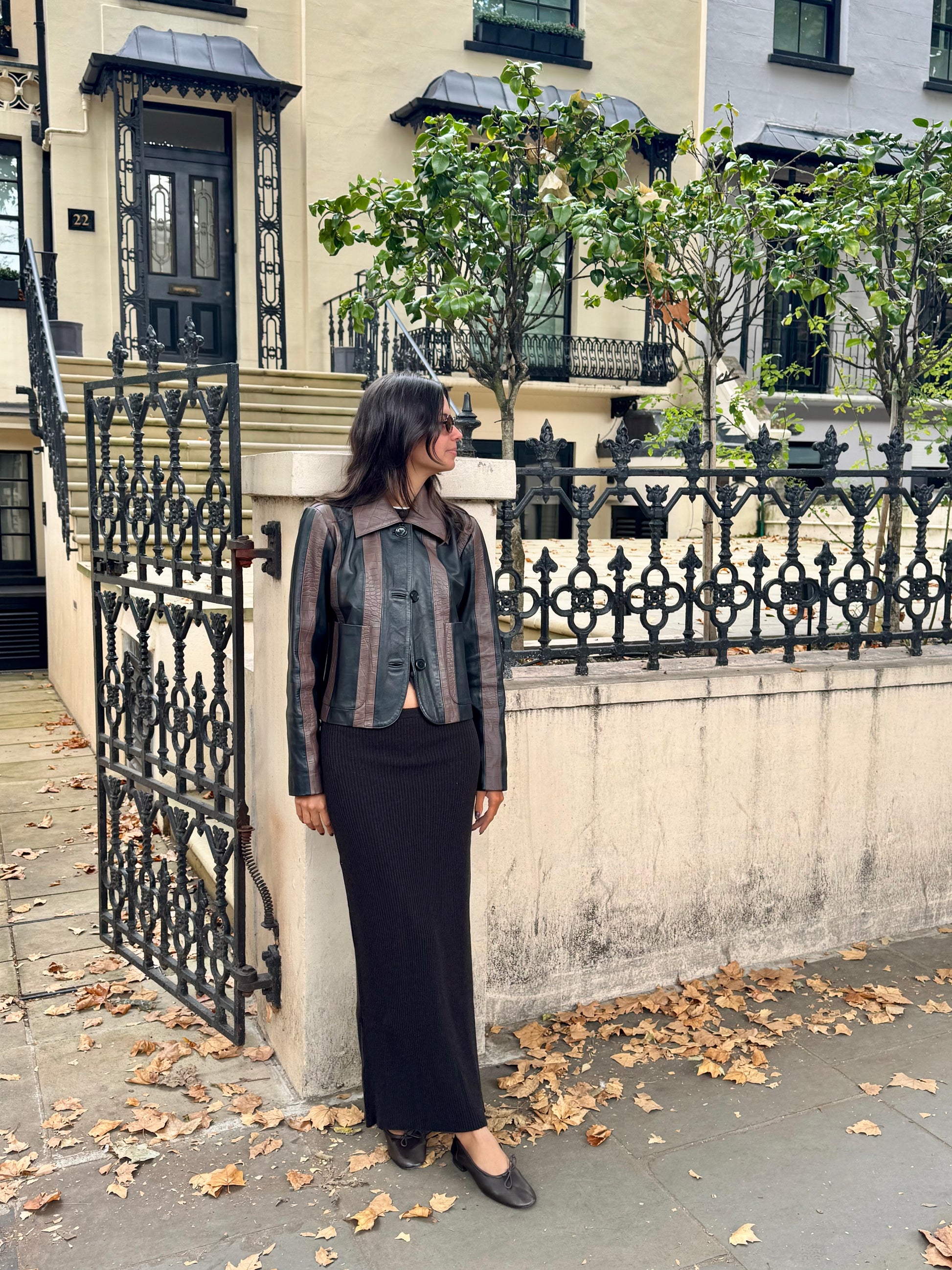 Brown wool skirt