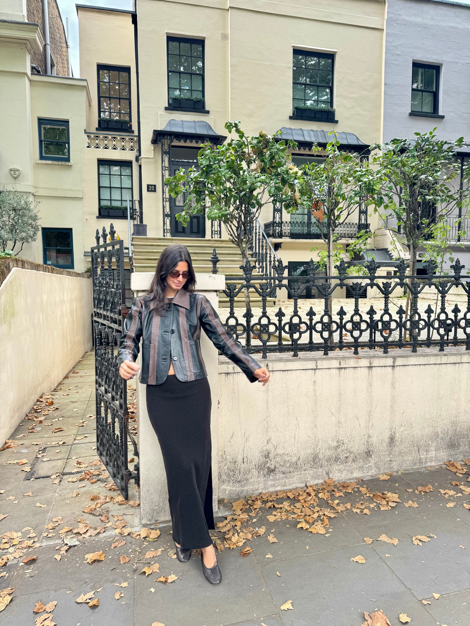 Brown wool skirt
