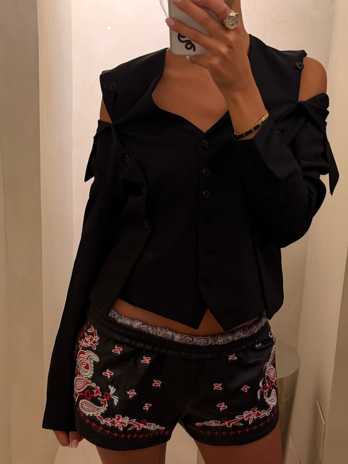 Deconstructed blazer black