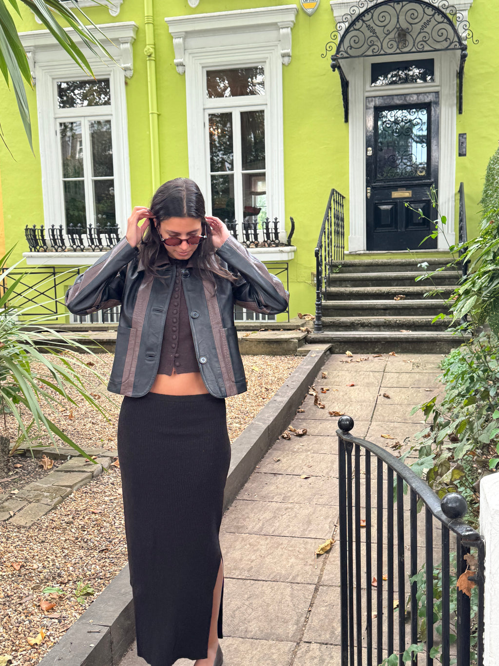 Brown wool skirt