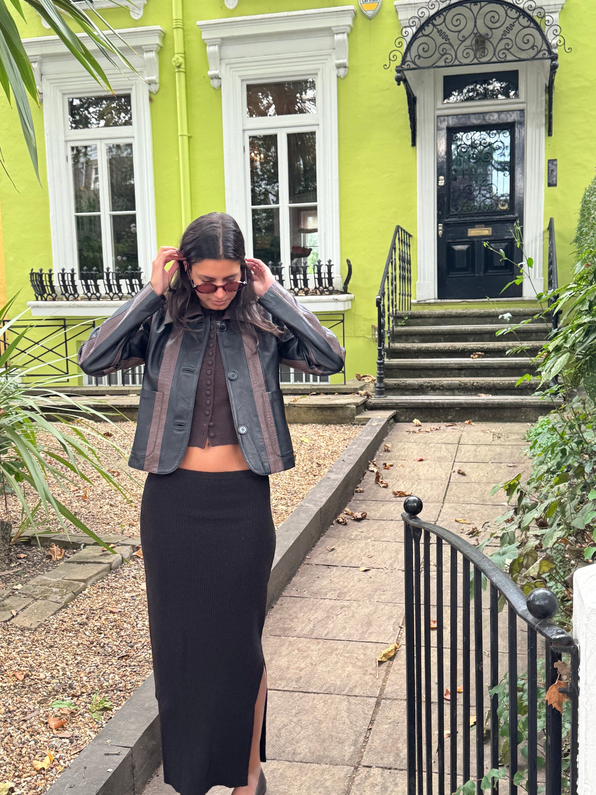 Brown wool skirt