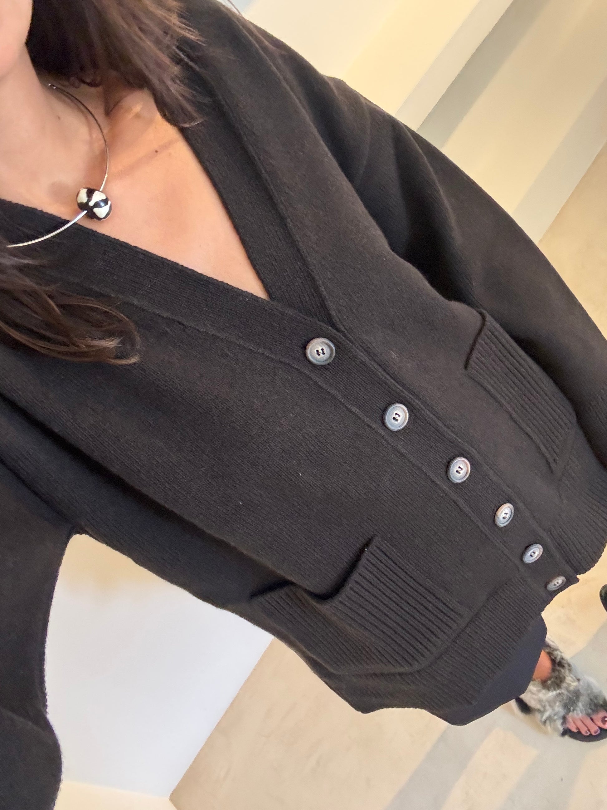Brown cardigan