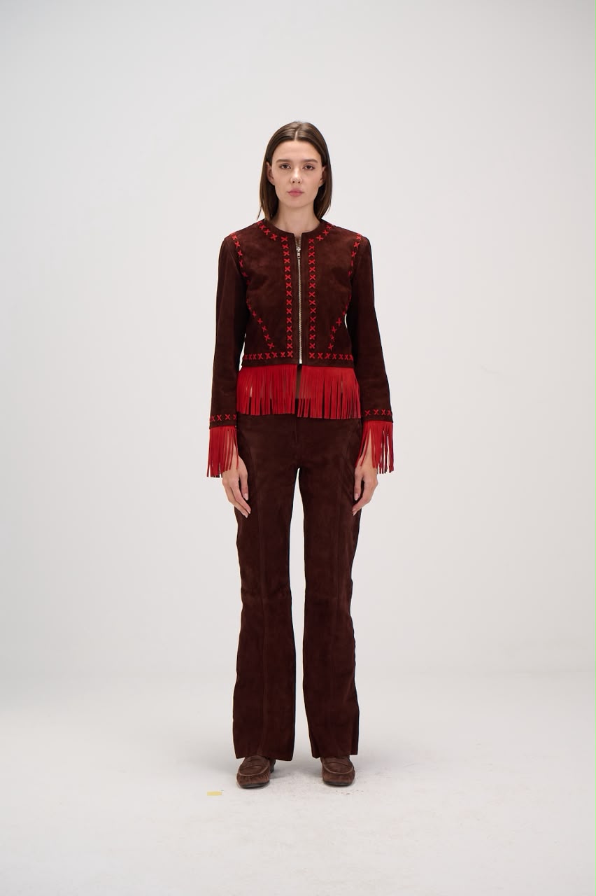 Amara Suede Jacket Brown