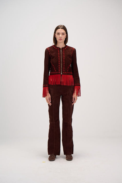 Amara Suede Jacket Brown