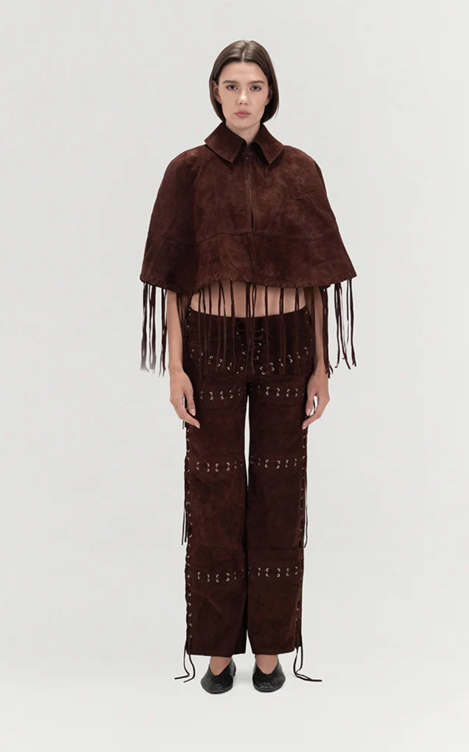 Phoebe Suede Pants Brown