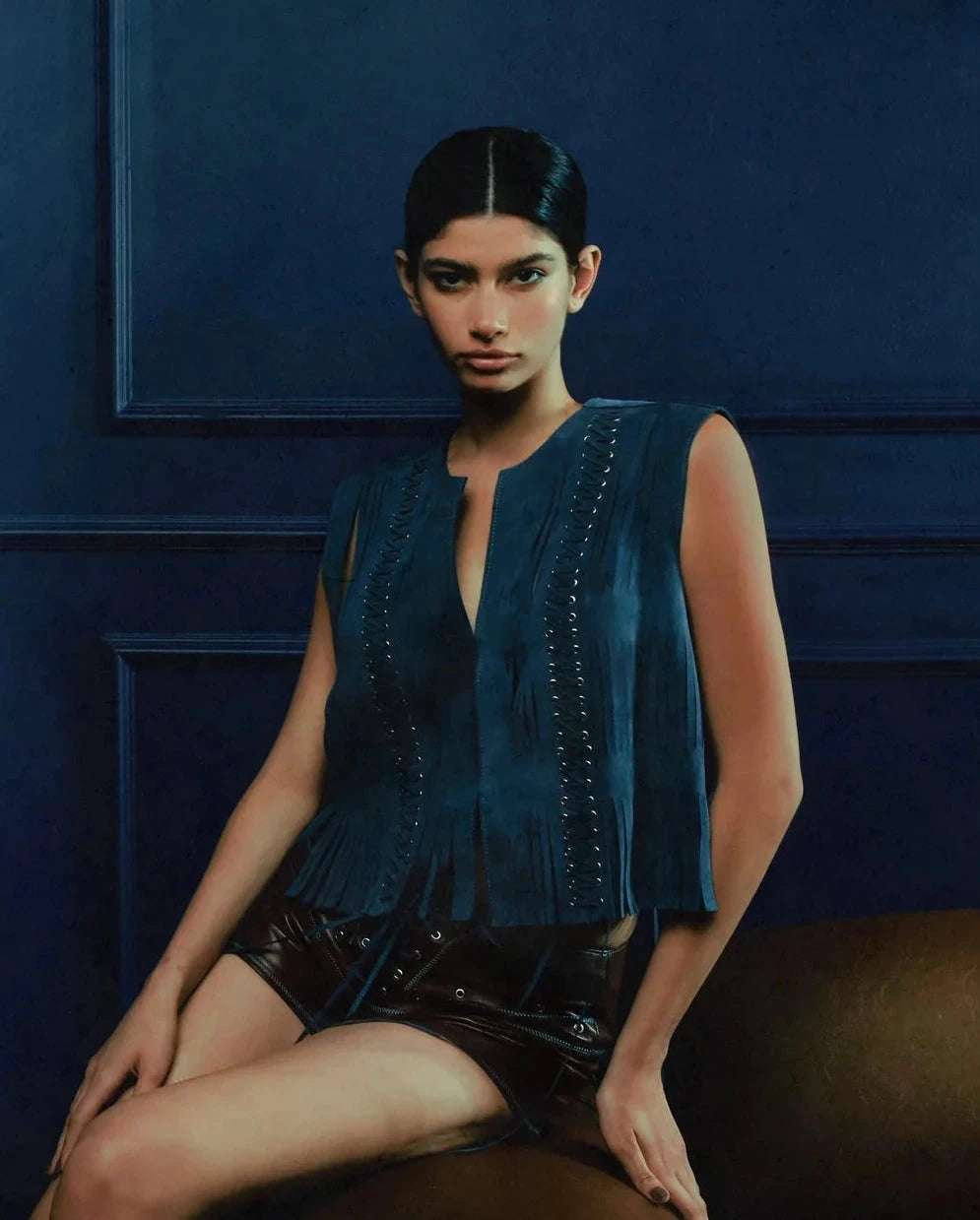 Caniayla II Suede Vest Blue