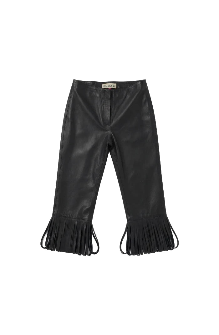 Ellie Leather Capri Black