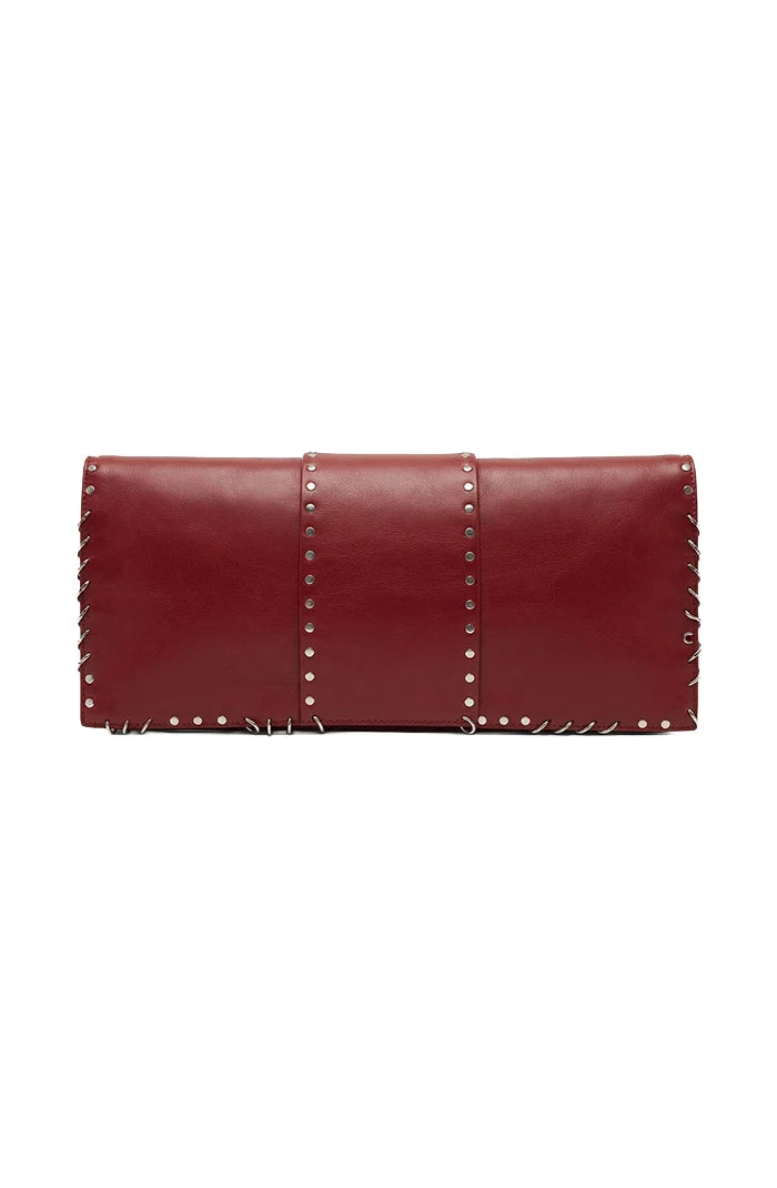 Annabelle II Leather Clutch Red