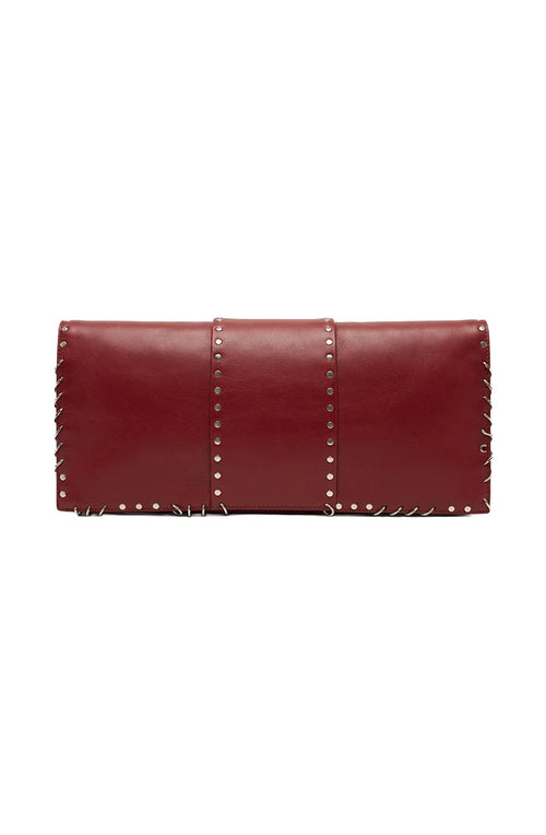 Annabelle II Leather Clutch Red