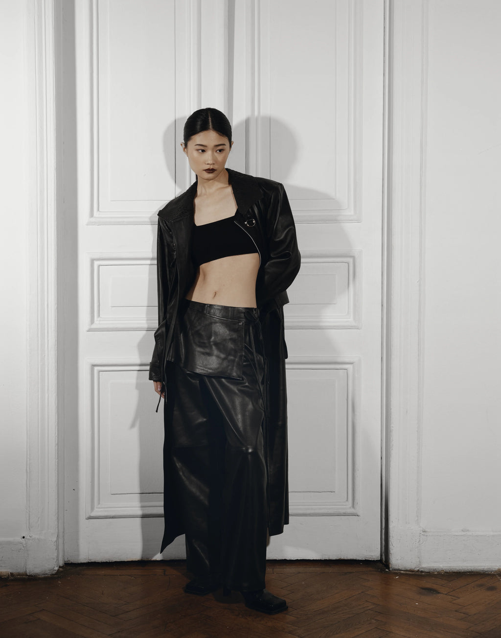 Harlow leather pants black