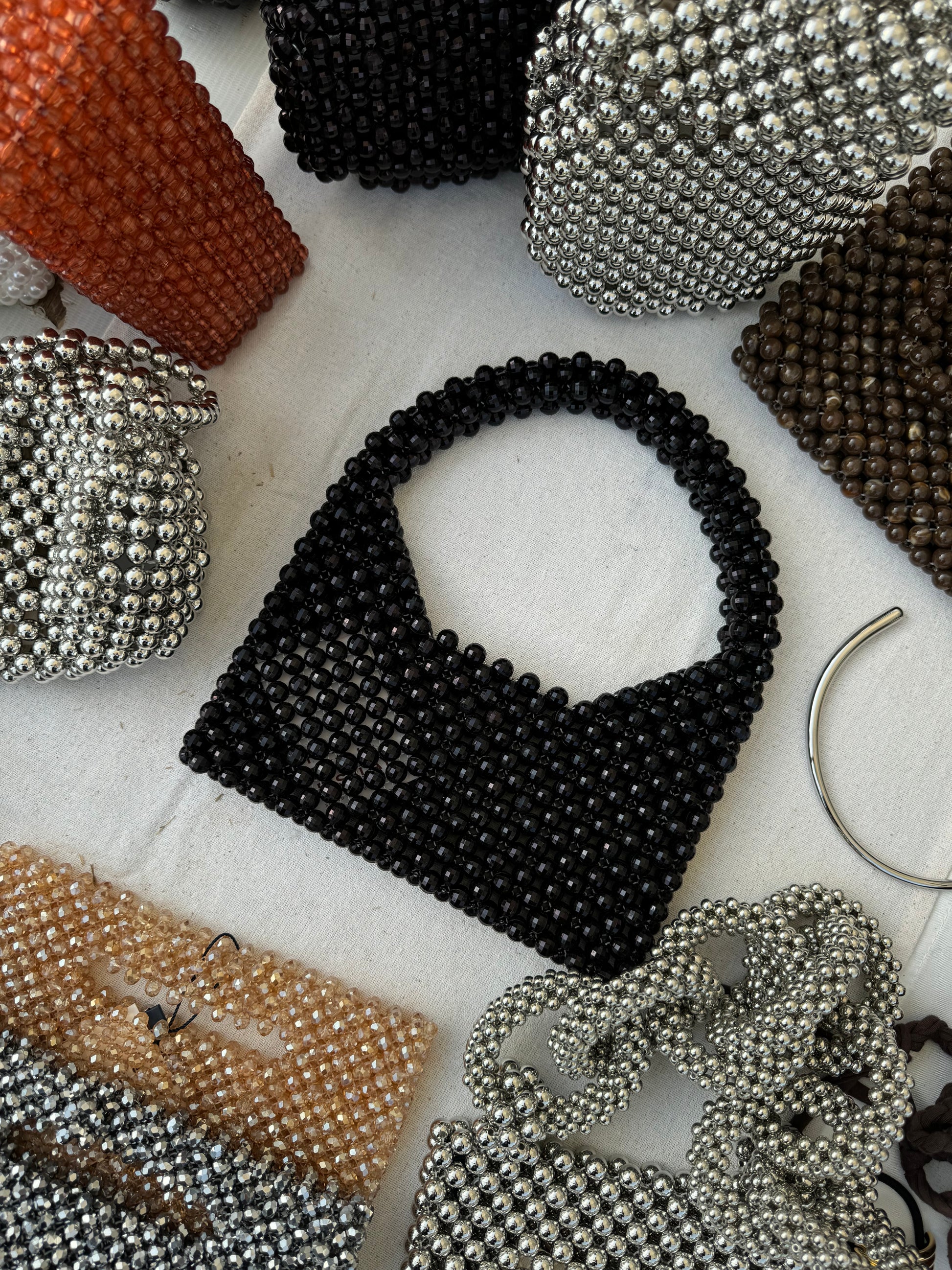 Black beaded bag